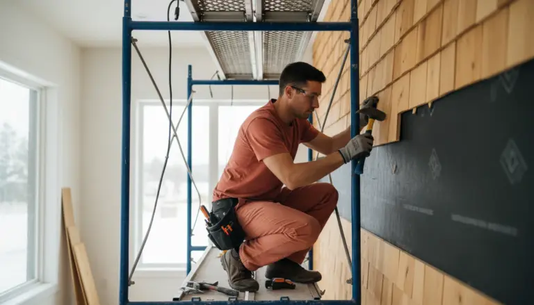 Cedar shake installation