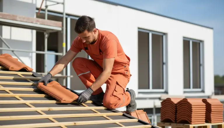 Clay tile installation