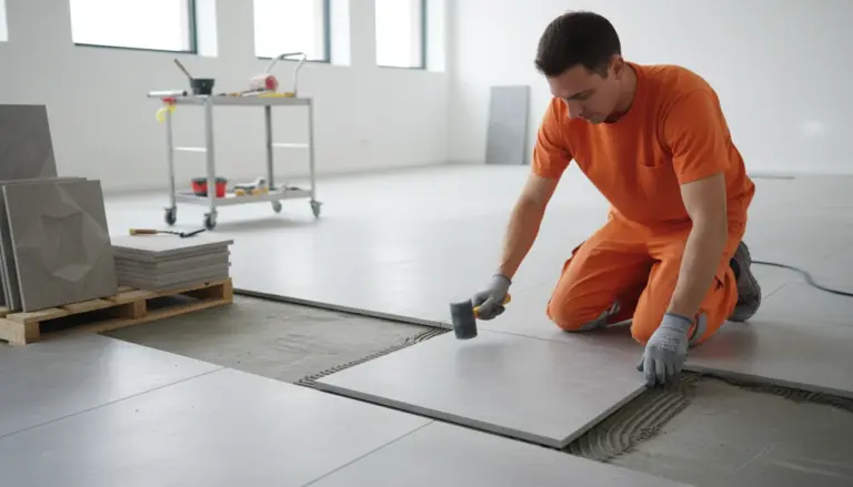 Concrete tile installation